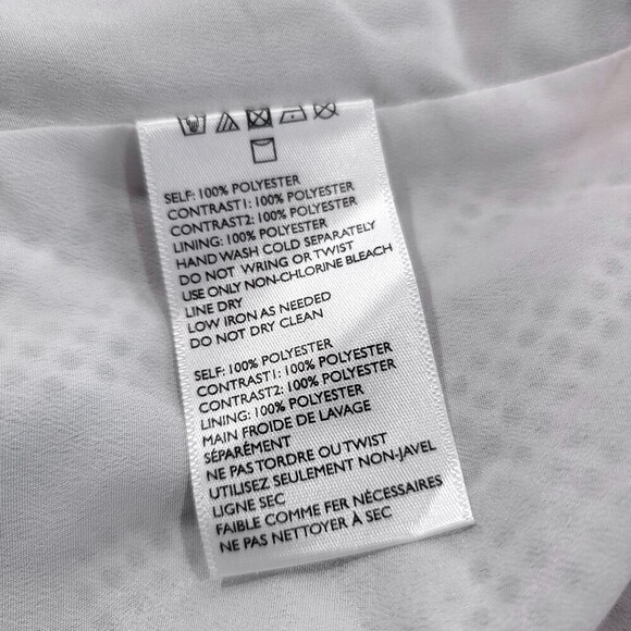 URBAN OUTFITTERS UO V-Neck Cami Mini Slip Dress Neon White Polkadot Womens Small - Picture 9 of 10